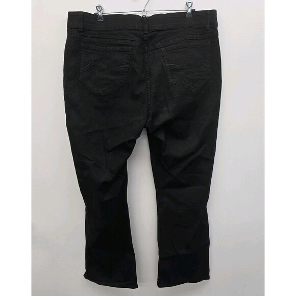 Riders By Lee Women's Black Mid Rise Bootcut Straight Leg Jeans Size 20W/P A6 - Picture 2 of 8